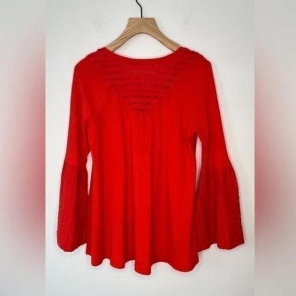 Free People Women's Red and Orange Blouse - Picture 8 of 8